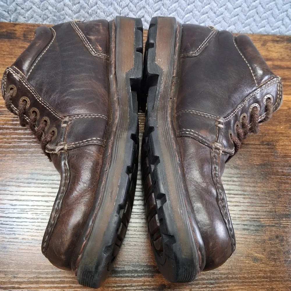 Vintage Dr. Martens Brown Leather Moc Toe Chukka Boots Mens 9 Air Cushion Sole